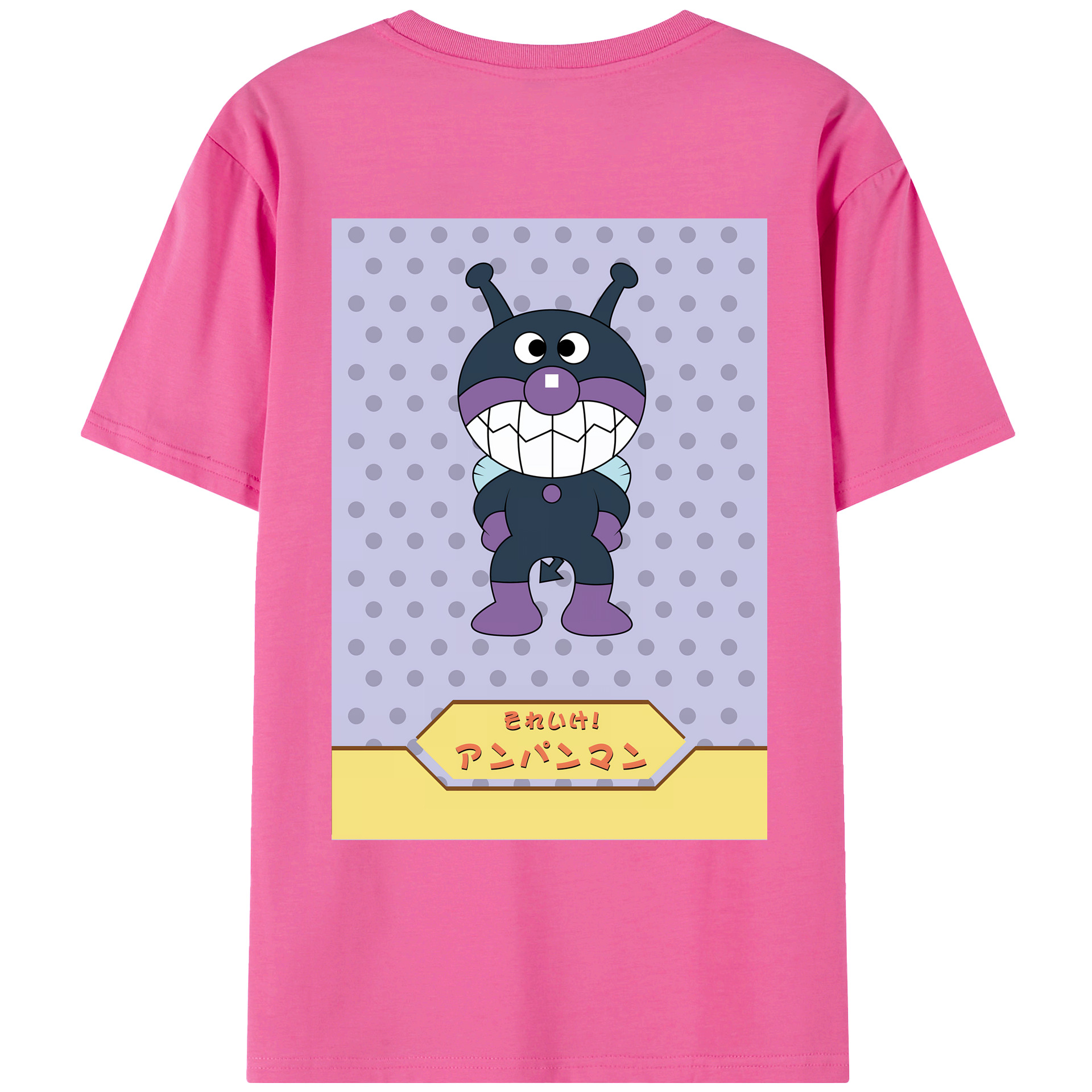 （画像用） アンパンマン Anpanman レディース半袖Tシャツ(バックプリント)